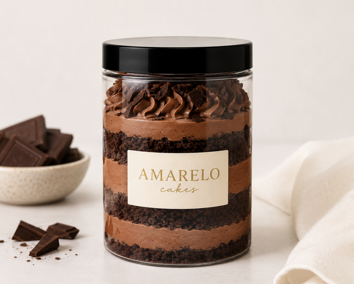 Bariloche Noir Cake Jar — Chocolate Cake & Signature Bariloche Cream | Las Vegas