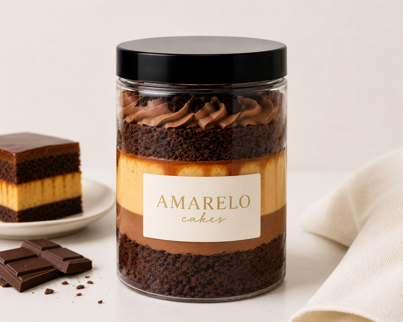 Chocoflan Cake Jar — Chocolate Cake & Homemade Flan | Handcrafted in Las Vegas